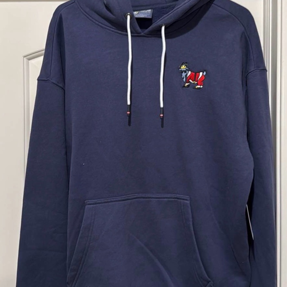 GOAT USA Men’s medium Navy Hooded Pullover Sweatshirt